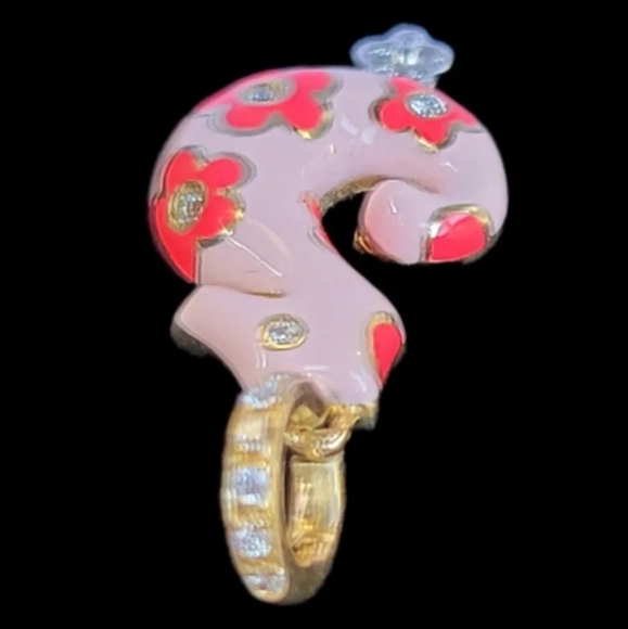 Aaron Basha 18k Gold Seahorse Diamond Enamel Pendant Charm-Estate Jewelry 7.4g - Picture 10 of 14